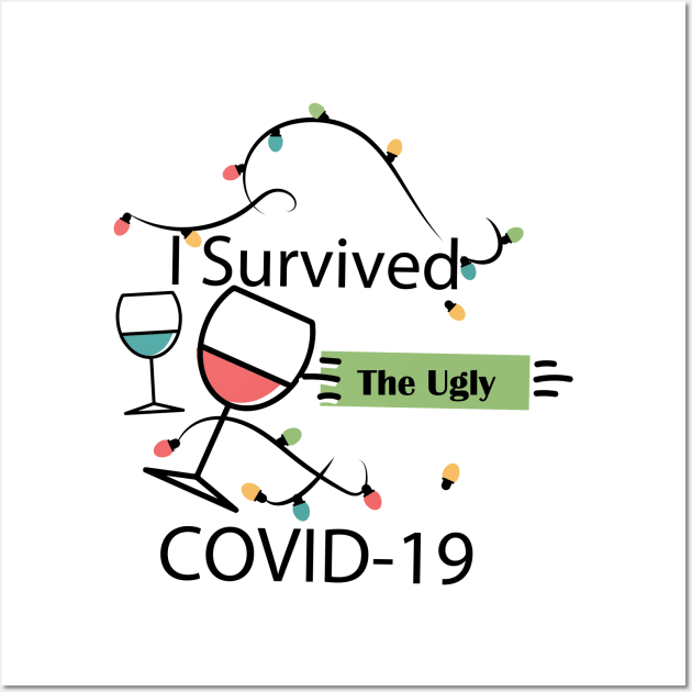 I survived the ugly COVID-19 Wall Art by TheWarehouse